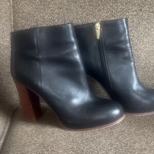 Vince Camuto Black and Brown Heeled Boots